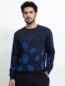 RARE RABBIT Men Waltz Graphic Printed Sweatshirt