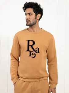 RARE RABBIT Long Sleeves Typography Printed Cotton Pullover