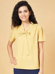 Annabelle by Pantaloons Tie-Up Neck Top
