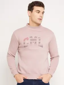 CAMLA Typography Print High Neck Cotton Pullover Sweatshirt