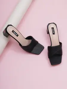 Sherrif Shoes Textured Block Heels