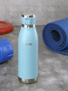 Cello Duro Top Blue Printed Stainless Steel Water Bottle - 600 ML