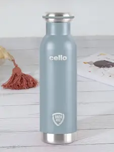 Cello Duro Grey Stainless Steel Double Walled Vacusteel Water Flask - 600 ML