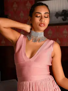 ODETTE Silver-Plated Artificial Beads Necklace