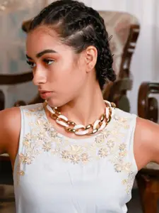 ODETTE Gold-Plated Beaded Necklace