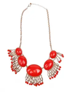 ODETTE Silver-Plated Studded Necklace