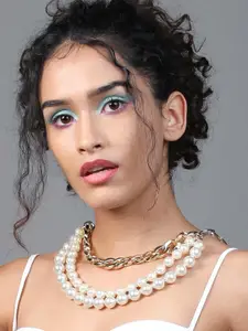 ODETTE Silver-Plated Pearl Layered Necklace