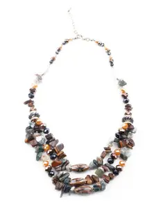 ODETTE Layered Beaded Statement Necklace