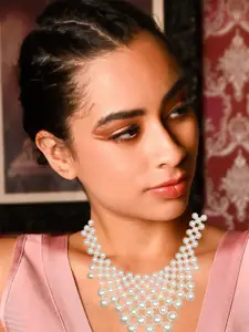 ODETTE Pearl Beaded Statement Necklace