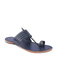 KORAKARI Men Ethnic Leather Kolhapuri Flat Sandals