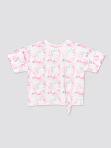 H By Hamleys Girls Tie & Dye Round Neck Cotton T-shirt