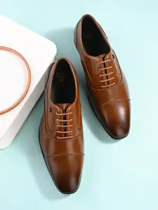House of Pataudi Men Lace-Up Formal Oxfords