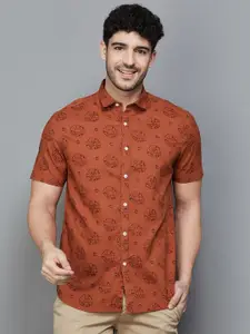 Melange by Lifestyle Conversational Printed Cotton Casual Shirt