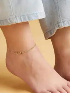 Zavya 925 Pure Sterling Silver Gold-Plated Anklet