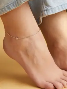 Zavya 925 Pure Sterling Silver Rose Gold-Plated Anklet