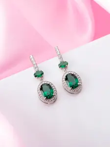 Zavya 925 Pure Sterling Silver Oval Drop Earrings