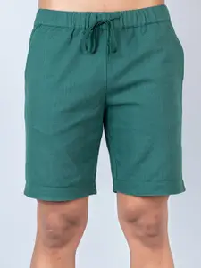 Tistabene Men Linen Mid-Rise Shorts