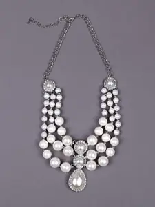 ODETTE Silver-Plated Beaded Necklace