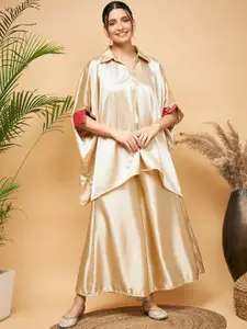 InWeave Women Satin Top with Palazzos