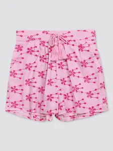 H By Hamleys Girls Floral Printed Cotton Shorts