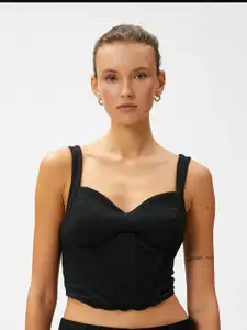 Koton Sweet Heart Neck Shoulder Strapped Bralette Top