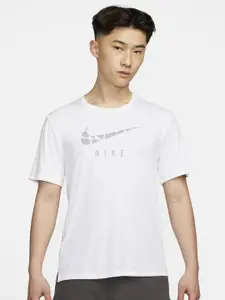 Nike Men Dri-Fit Brand Logo Printed Running T-shirt