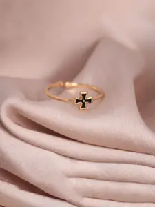 SALTY Gold-Plated Adjustable Finger Ring
