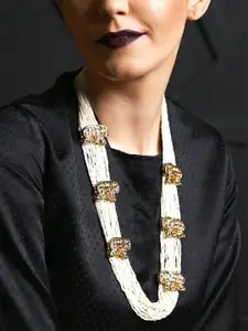 ODETTE Artificial Beads & Pearls Necklace