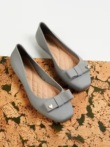Ginger by Lifestyle Square Toe Rubber Ballerinas