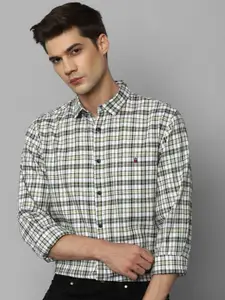 Louis Philippe Jeans Tartan Checked Slim Fit Cotton Casual Shirt