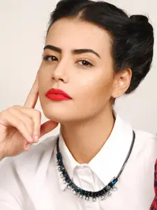 ODETTE Silver-Plated Studded Necklace