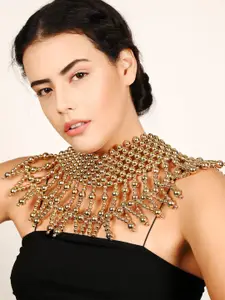 ODETTE Gold-Plated Beaded Necklace