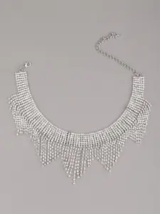 ODETTE Silver-Plated American Diamond Necklace