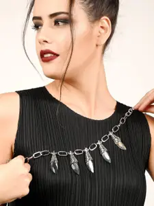 ODETTE Silver-Plated Rhinestone Necklace