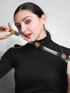 ODETTE Artificial Beads Gold-Plated Necklace