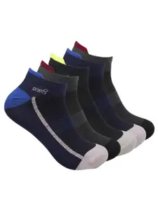 One8 Men Pack Of 5 Colourblocked Ankle-Length Socks