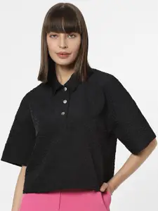Vero Moda Self Designed Drop Shoulder Sleeves Shirt Style Top