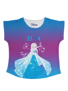 Disney by Wear Your Mind Blue & Purple Printed Top