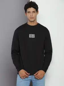 Calvin Klein Jeans Typography Printed Cotton Sweatshirt