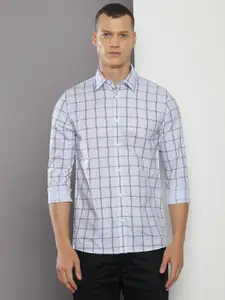 Calvin Klein Jeans Slim Fit Windowpane Checks Pure Cotton Casual Shirt