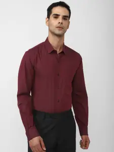 Peter England Slim Fit Micro & Ditsy Printed Formal Shirt