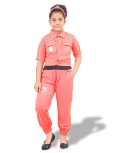 BAESD Girls Printed Top & Trousers With Shirt