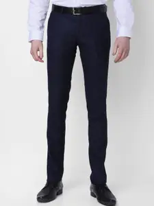 J Hampstead Men Mid-Rise Slim Fit Formal Trousers