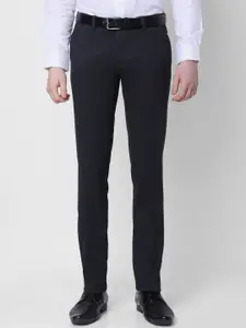 J Hampstead Men Mid-Rise Slim Fit Formal Trousers