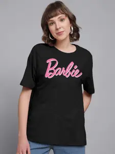 Free Authority Barbie Typography Printed Cotton T-Shirts
