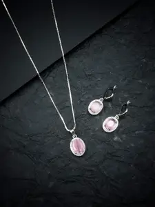 StileAdda Women Rhodium Plated Pendant Set