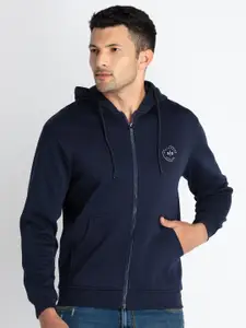 Status Quo Kangaroo Pocket Hooded Front-Open Cotton Sweatshirt