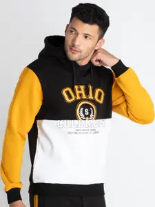 Status Quo Colourblocked Hooded Pullover Sweatshirt