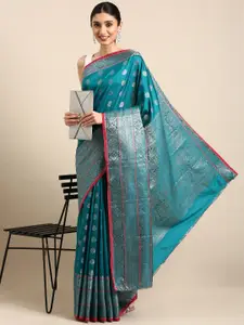 SGF11 Woven Design Zari Pure Silk Kanjeevaram Saree