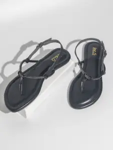 Inc 5 Embellished Open Toe Flats